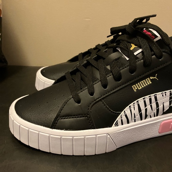 Girls Blk/white/pink puma sneaker - Picture 5 of 15